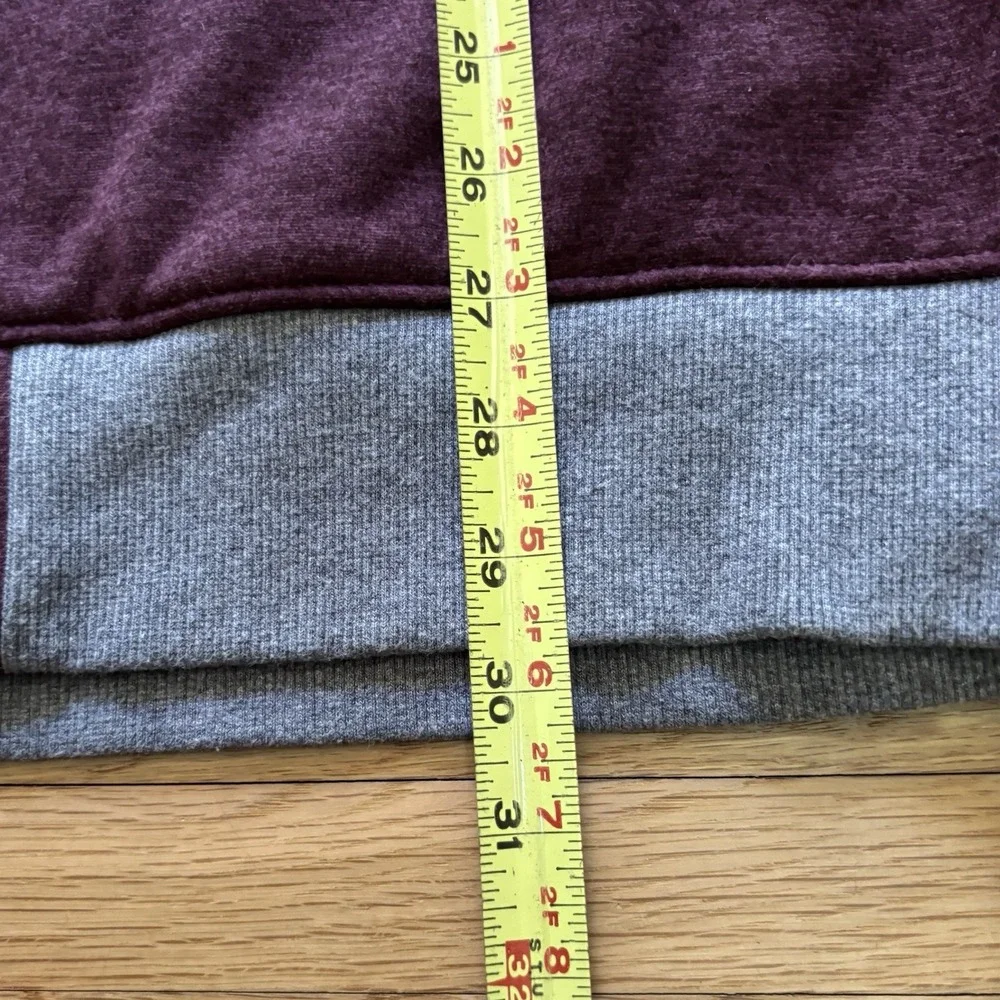 The North Face Hoodie Men's XXL Full Zip Outdoor Gorpcore Hiking Burgundy Gray‎